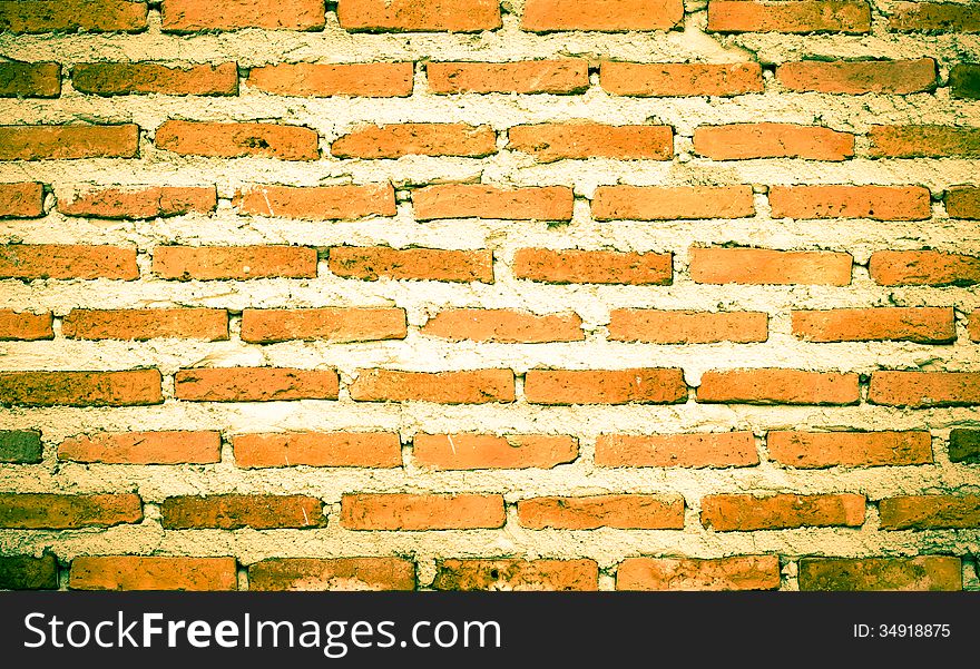 Detail of old brick wall background