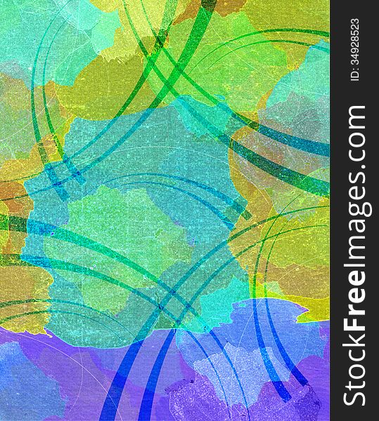 Abstract Colored Background With Blue Spots