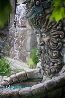 Fountain In Shape Of Zeus Head Royalty Free Stock Image