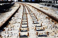 Railroad Ballast Bed Royalty Free Stock Images Railroad Ballast Bed Royalty Free Stock Images