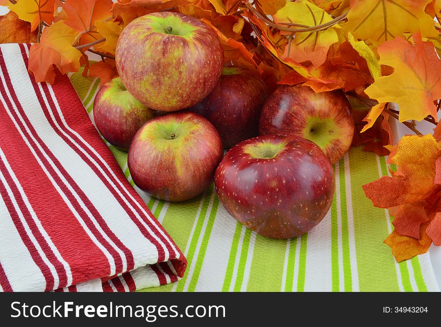 Fresh Ripe Apples On Display