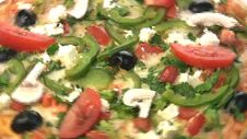 Vegetarian Pizza Close-up Stock Photo Vegetarian Pizza Close-up Stock Photo
