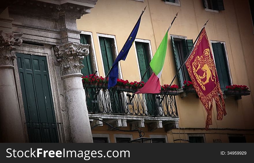 Flags In Venice