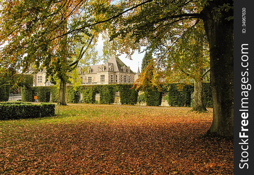 Image of surrounding of Jehay Castle located in southern Belgium. Image of surrounding of Jehay Castle located in southern Belgium.