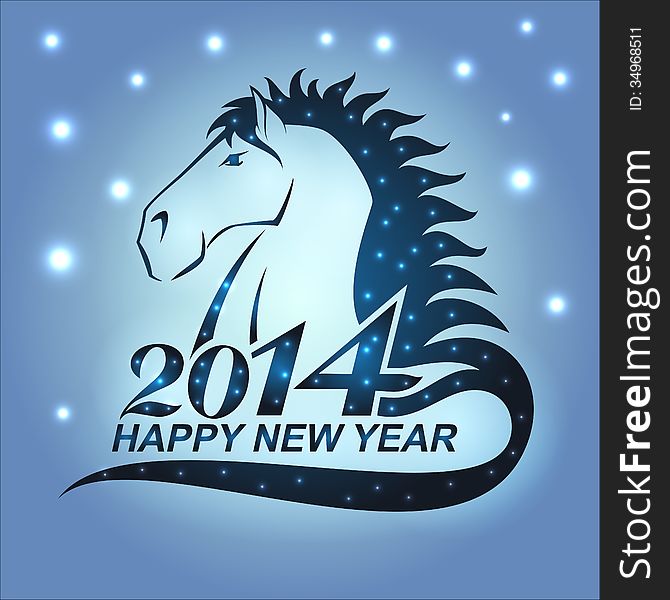 Horse With Stars As A Symbol Of 2014