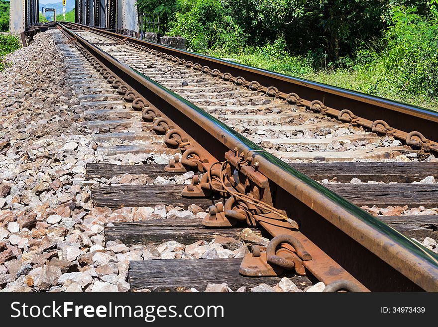 Railway sleepers and stones for locomotive train. Railway sleepers and stones for locomotive train