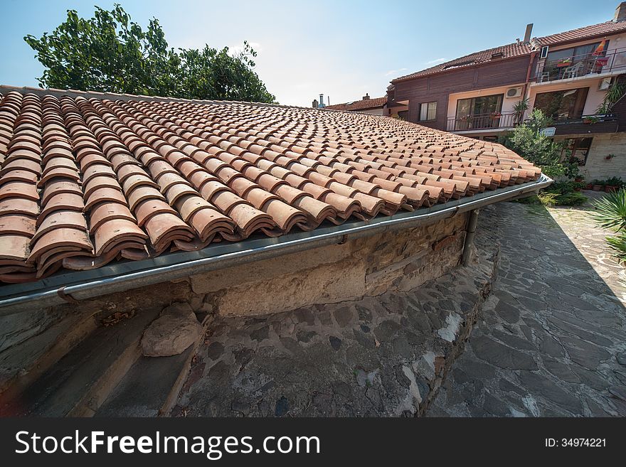 The traditional Bulgarian stone roof