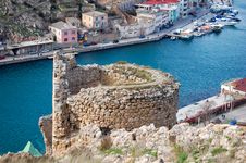 The Remains Of The Old Fortress In Balaklava Stock Image