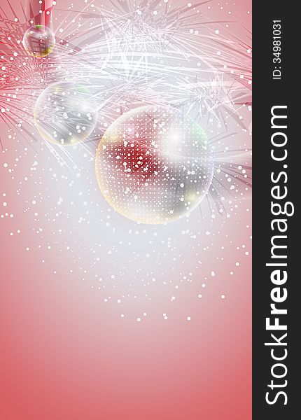 Xmas vertical abstract background with fireworks