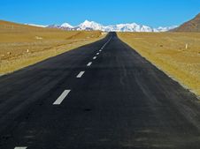 Tibet Plateau Road Royalty Free Stock Photo Tibet Plateau Road Royalty Free Stock Photo
