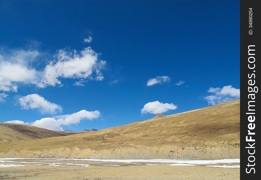 Tibetan plateau high altitude, where the air is clean, blue sky, beautiful natural scenery. Tibetan plateau high altitude, where the air is clean, blue sky, beautiful natural scenery.
