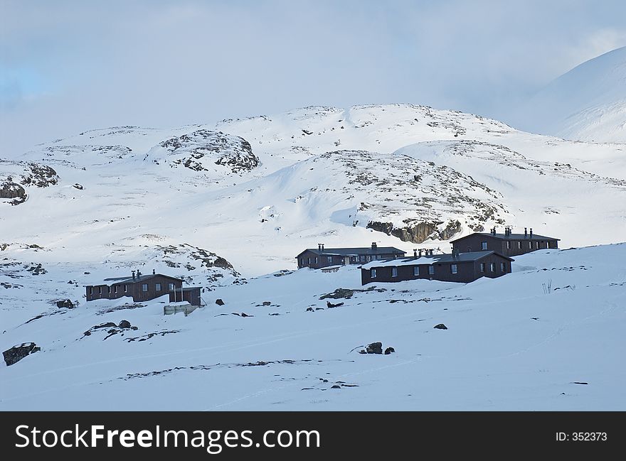 Alejaure in Kungsleden during the winter, Lapland, North of Sweden