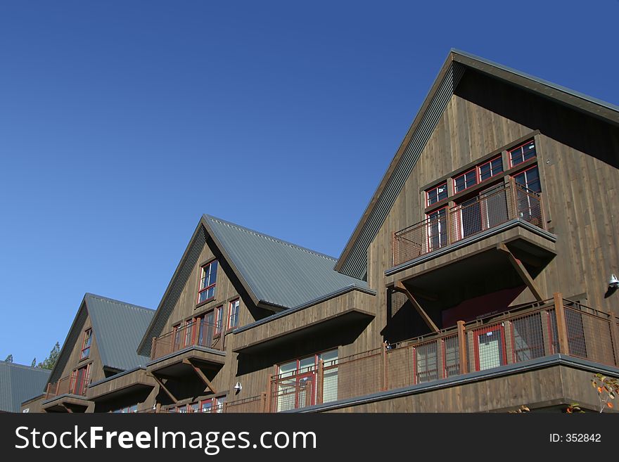 The hearty roofs of an alpine resort. The hearty roofs of an alpine resort.