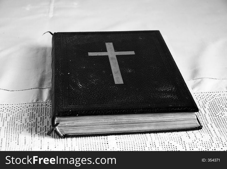 A alter book on white fabric in a local church