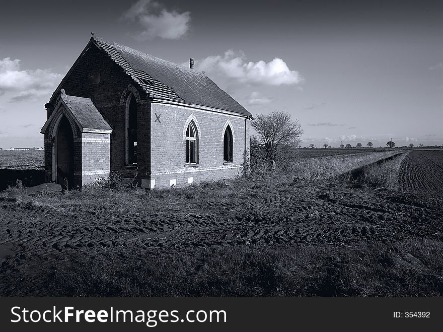 Abandoned chapel in rural Britain (Lincolnshire)