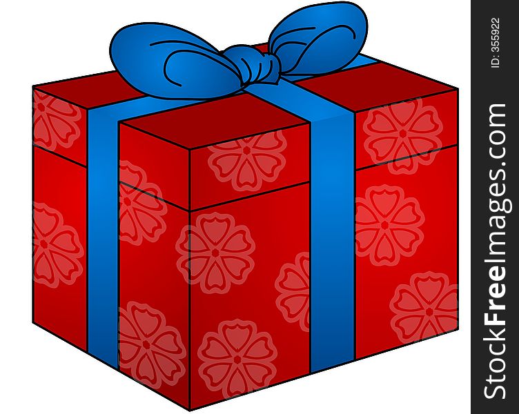 Vector of a present box for a gift. Vector of a present box for a gift.