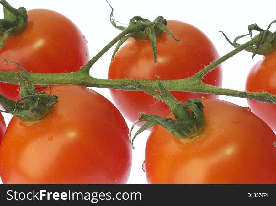 Close up of red cherry tomatoes