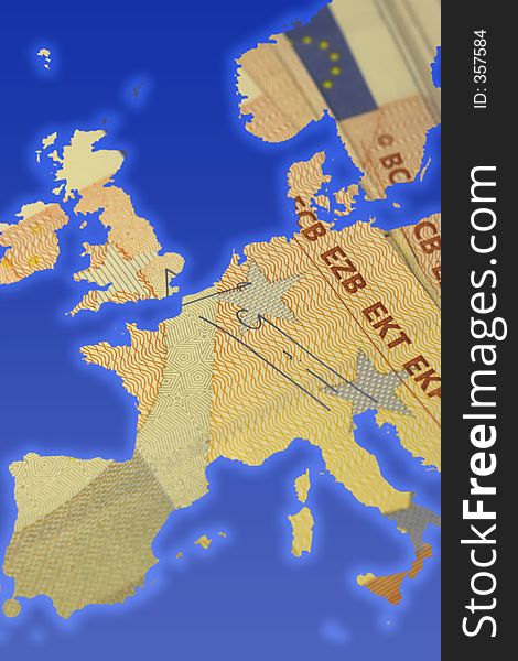 Conceptual illustration of euro map