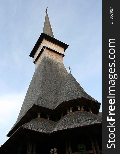 Wooden romanian church. Wooden romanian church