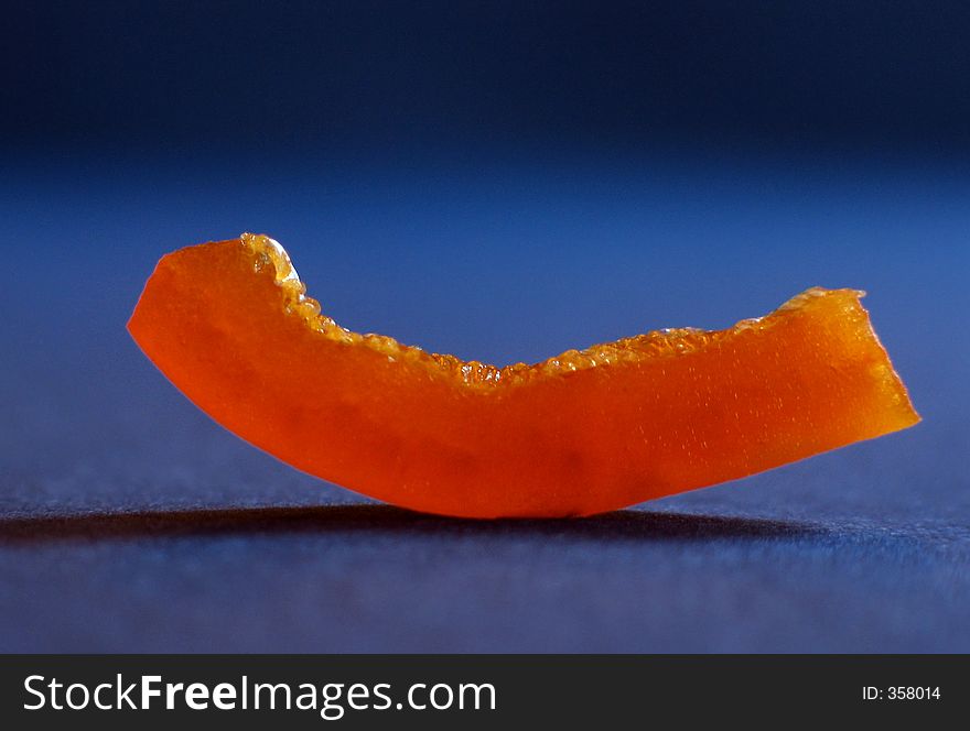 Piece of vegetable - orange, paprika