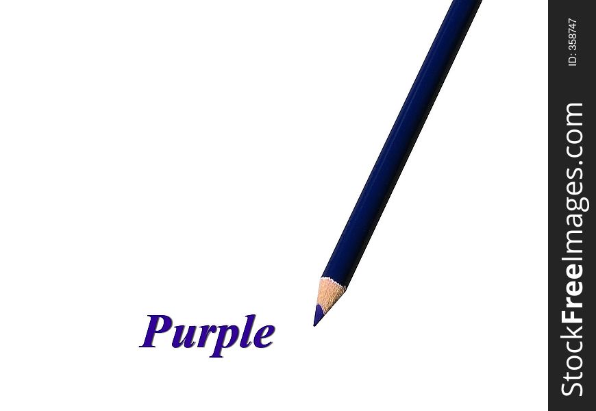 Closeup of a purple colored pencil over white. Isolated. The picture is excellent for the kids learning process at the elementary school and/or pre-shool level. Closeup of a purple colored pencil over white. Isolated. The picture is excellent for the kids learning process at the elementary school and/or pre-shool level.