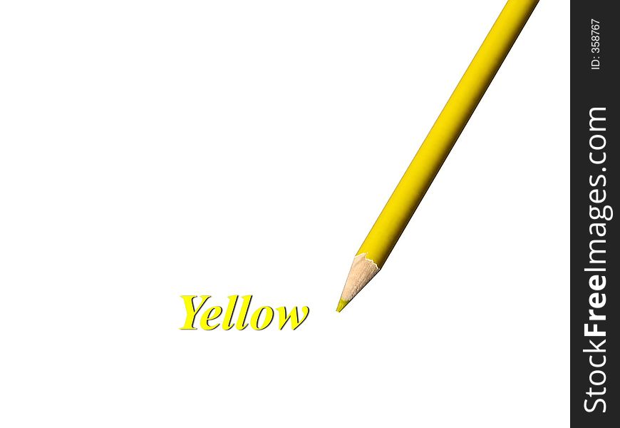Closeup of a yellow colored pencil over white. Isolated. The picture is excellent for the kids learning process at the elementary school and/or pre-shool level. Closeup of a yellow colored pencil over white. Isolated. The picture is excellent for the kids learning process at the elementary school and/or pre-shool level.