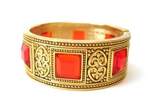 Golden Bracelet Isolated Royalty Free Stock Image Golden Bracelet Isolated Royalty Free Stock Image