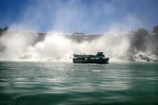 Tour Boat At Niagara Falls. Royalty Free Stock Images Tour Boat At Niagara Falls. Royalty Free Stock Images