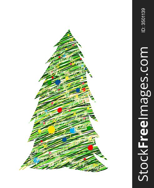 Colored background withChristmas tree, lights, feast