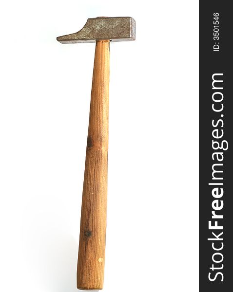 A hammer in a white background