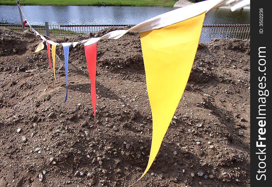 Photo of flags taken at the Torrens River Catchment, Adelaide, Australia. Photo of flags taken at the Torrens River Catchment, Adelaide, Australia.