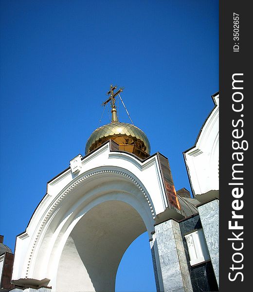 Top of arc. Tashkent Orthodox eparchy