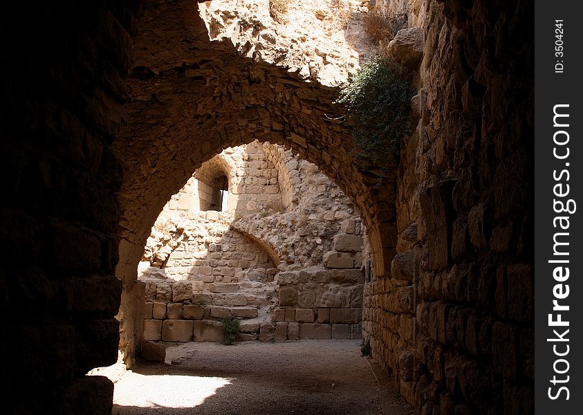 Tunnel in the crusader's castle