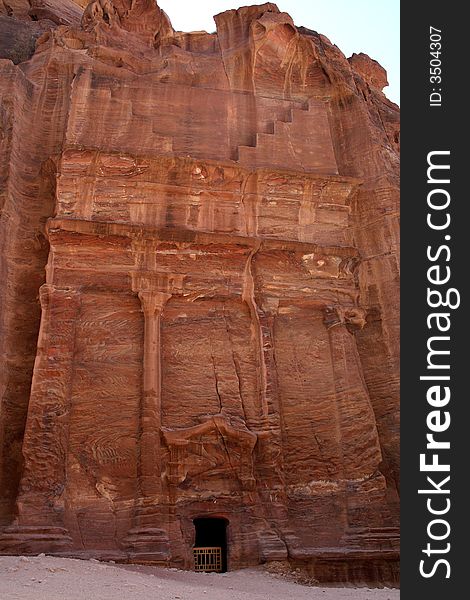 Nabatean tomb in Petra, Jordan