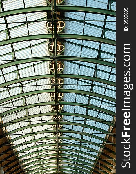 Victorian Style Roof at an English railway station. Victorian Style Roof at an English railway station