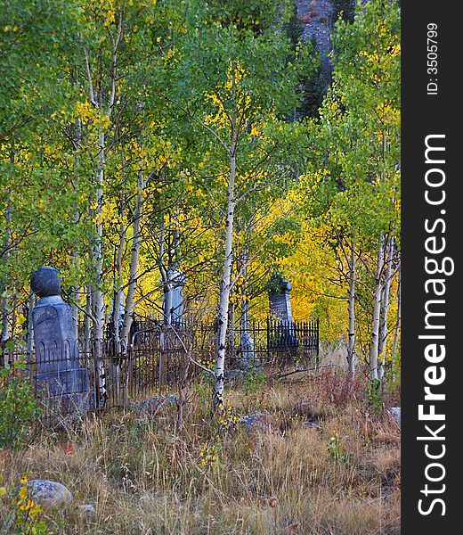 Old cemetery in Autumn Leaves in Colorado. Old cemetery in Autumn Leaves in Colorado