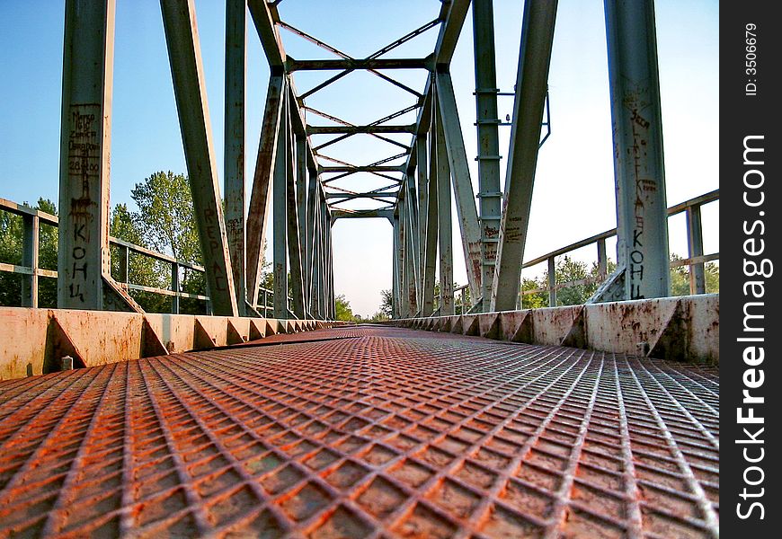 Old Railway Bridge,rusty and shaky