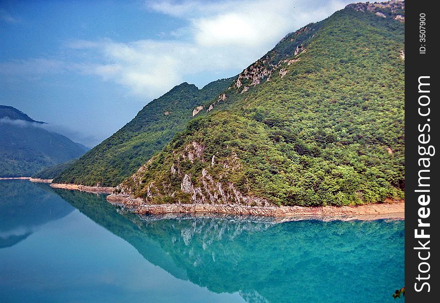 Mountain lake,beautiful lake scenery. Mountain lake,beautiful lake scenery