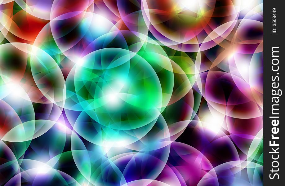 Abstract background -light circle. A background consisting of set of fantastic sparks