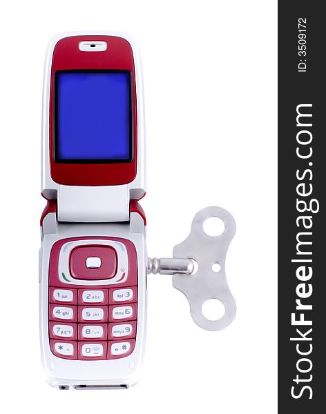 Mobile phone with clipping paths. Mobile phone with clipping paths