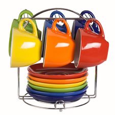 Set Of Colorful Cups. Stock Photo Set Of Colorful Cups. Stock Photo