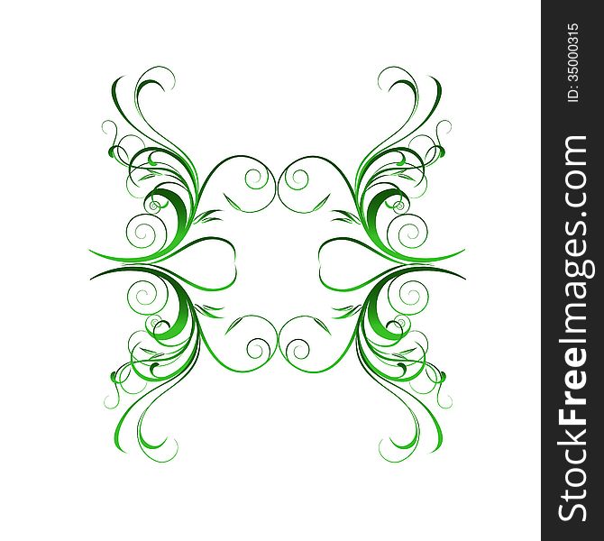 Vector pattern design graphic Illustration branches calligraphy