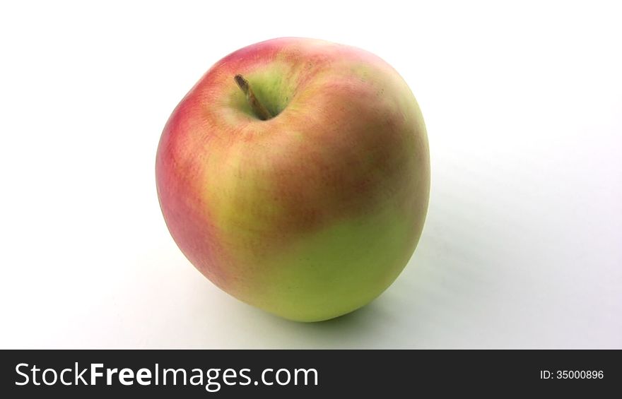 Fresh juicy natural apple rotates, showing itself on all sides. Fresh juicy natural apple rotates, showing itself on all sides