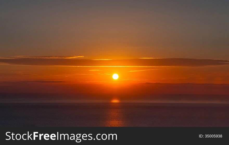 Beautiful cloudscape landscape sunset from the beach. Beautiful cloudscape landscape sunset from the beach