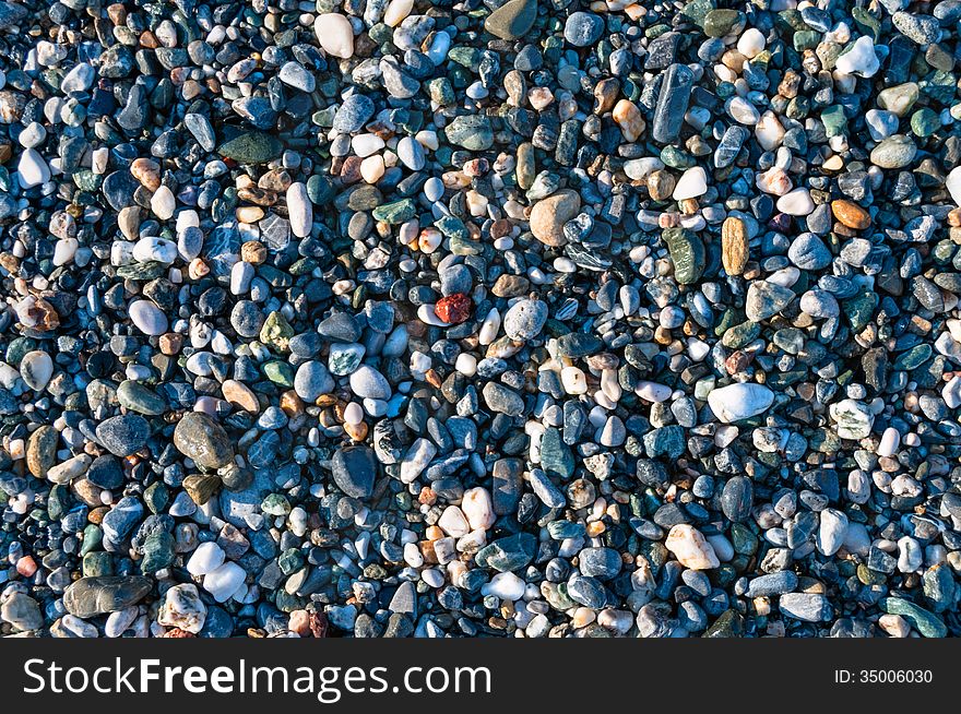 Stone texture from pebbles on the seashore. Stone texture from pebbles on the seashore