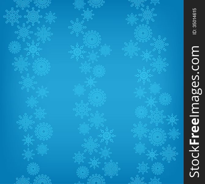 Seamless background of falling snowflakes