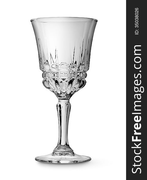 Wine glass isolated on a white background