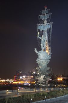 Russia. Moscow. Monument To Peter The Great Royalty Free Stock Image