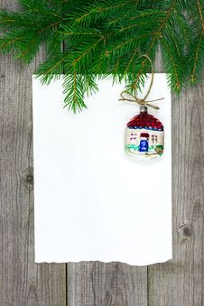 Christmas Card With Retro Bauble. Royalty Free Stock Photography Christmas Card With Retro Bauble. Royalty Free Stock Photography