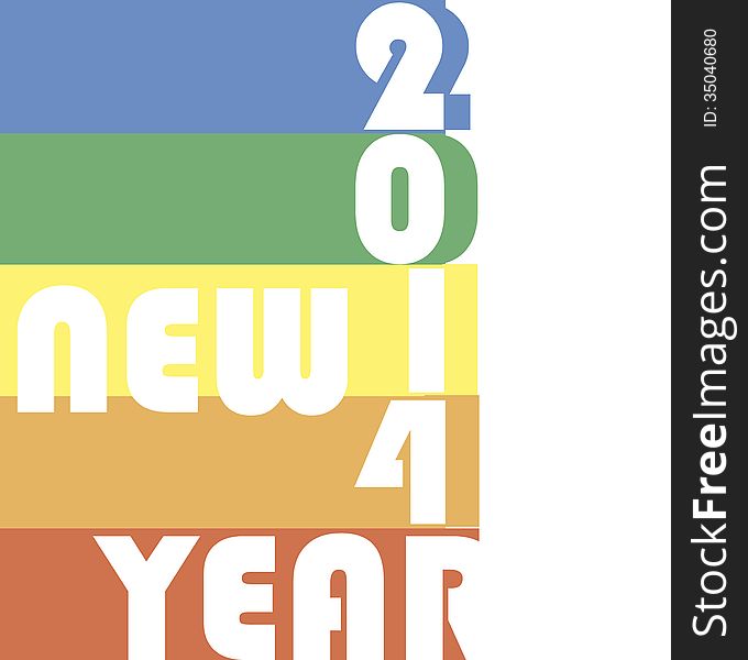 Funky colors and fonts in new year 2014. Funky colors and fonts in new year 2014